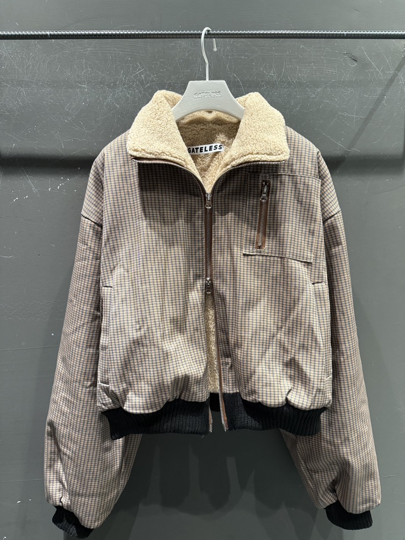 GATELESS東大門㊣代購女士新款推薦人氣熱賣休閑夾克人字紋GATELESS夾克