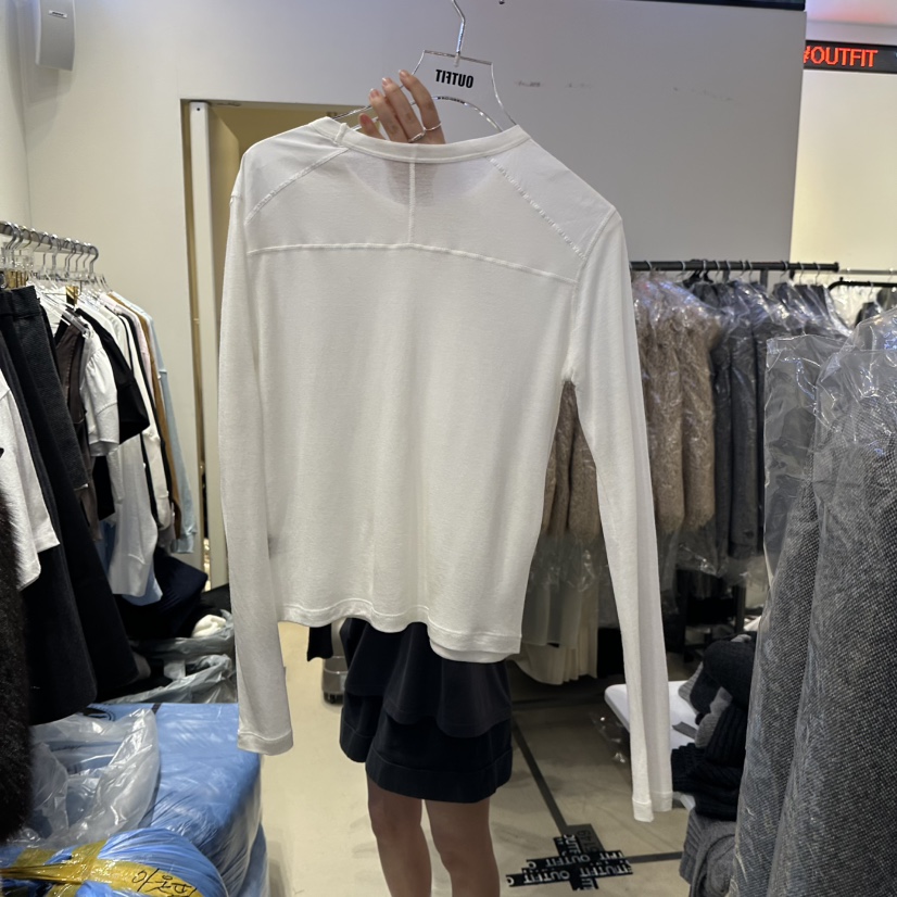 OUTFIT東大門㊣代購女裝新品25秋冬休閑真品推薦職業長袖T恤OUTFIT長袖T恤