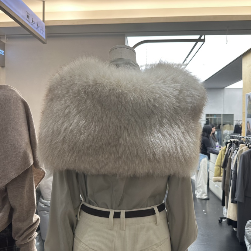 LEWIN東大門㊣代購女裝新品人氣25秋冬休閑圍巾披肩狐貍圍巾LEWIN圍巾/披肩