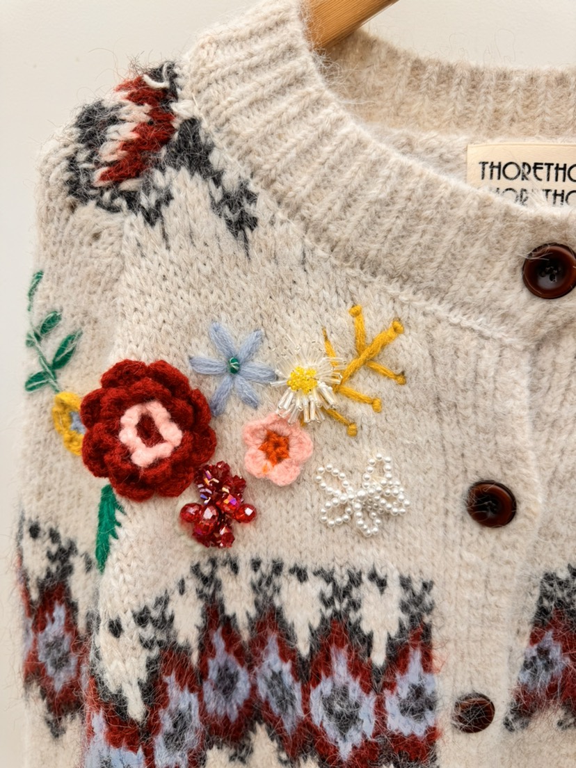 THORE東大門㊣直郵女士新品真品休閑推薦人氣25秋冬毛衣貼花THORE毛衣