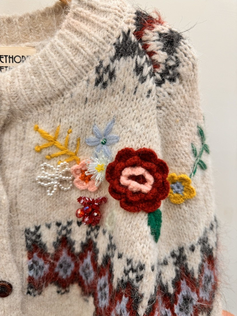 THORE東大門㊣直郵女士新品真品休閑推薦人氣25秋冬毛衣貼花THORE毛衣