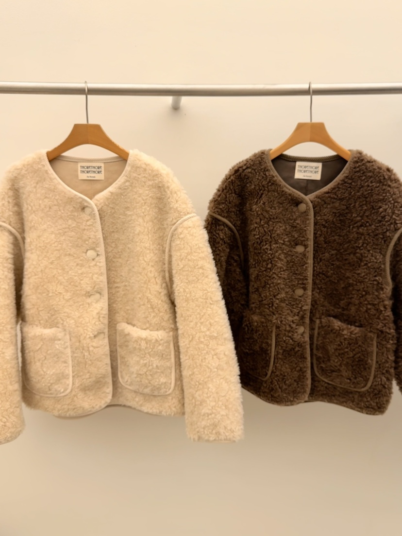 THORE東大門㊣直郵女裝新品熱賣真品推薦休閑職業25秋冬夾克羊毛THORE夾克