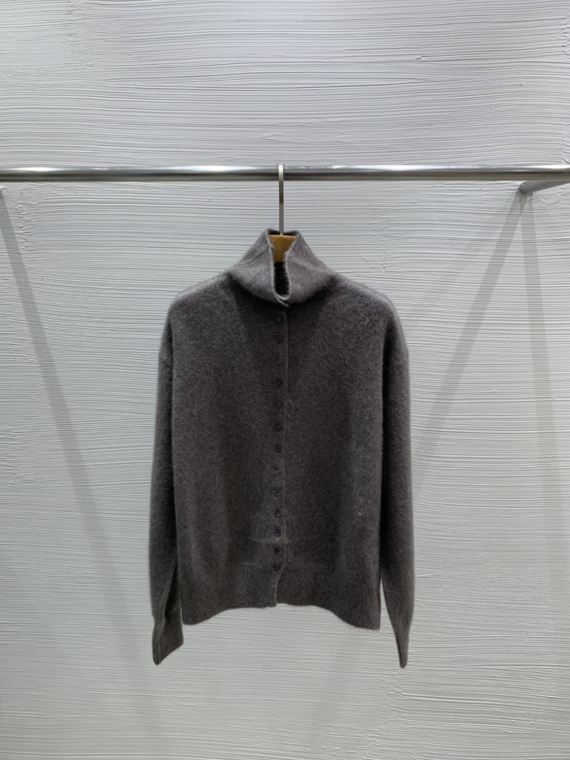 LUCY SALON韓國代購㊣女裝新款熱賣職業休閑針織衫開衫紐扣LUCY SALON針織衫圖色2棕色