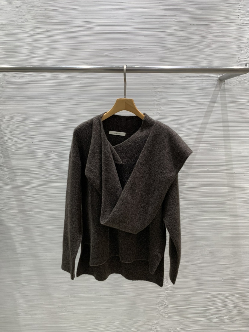 LUCY SALON韓國直郵㊣女士新品職業人氣推薦休閑針織衫圍巾LUCY SALON針織衫