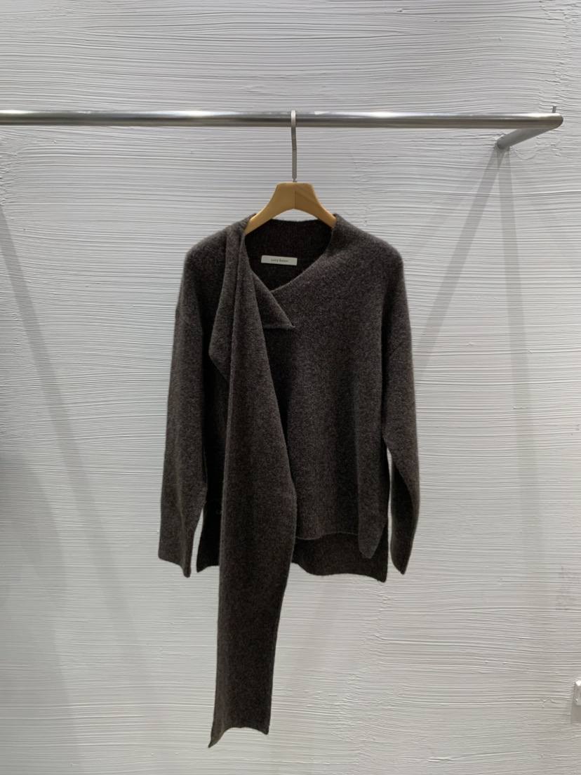 LUCY SALON韓國直郵㊣女士新品職業人氣推薦休閑針織衫圍巾LUCY SALON針織衫圖色1棕色