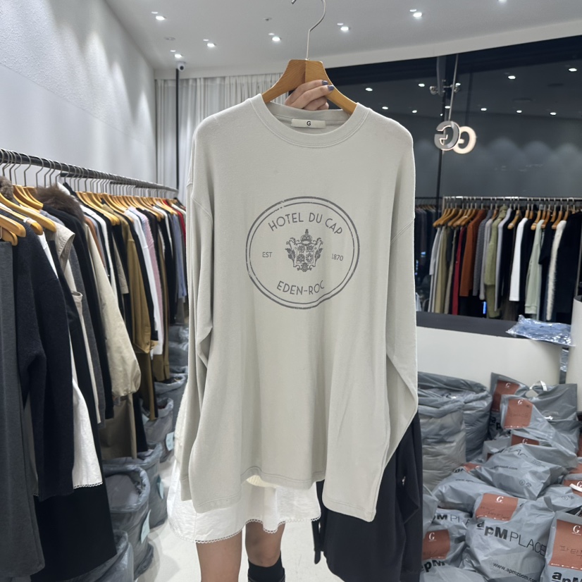 TREND SELLER/G東大門㊣代購女士新品25秋冬休閑熱賣長袖T恤G/TREND SELLER長袖T恤