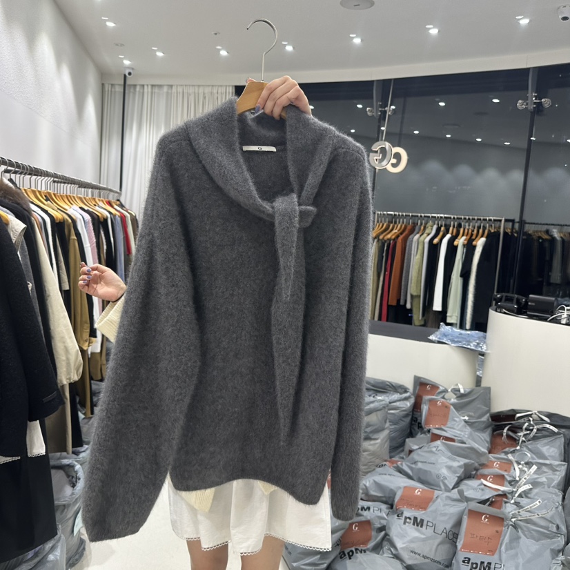 TREND SELLER/G韓國代購㊣女裝新品熱賣25秋冬毛衣含圍巾G/TREND SELLER毛衣