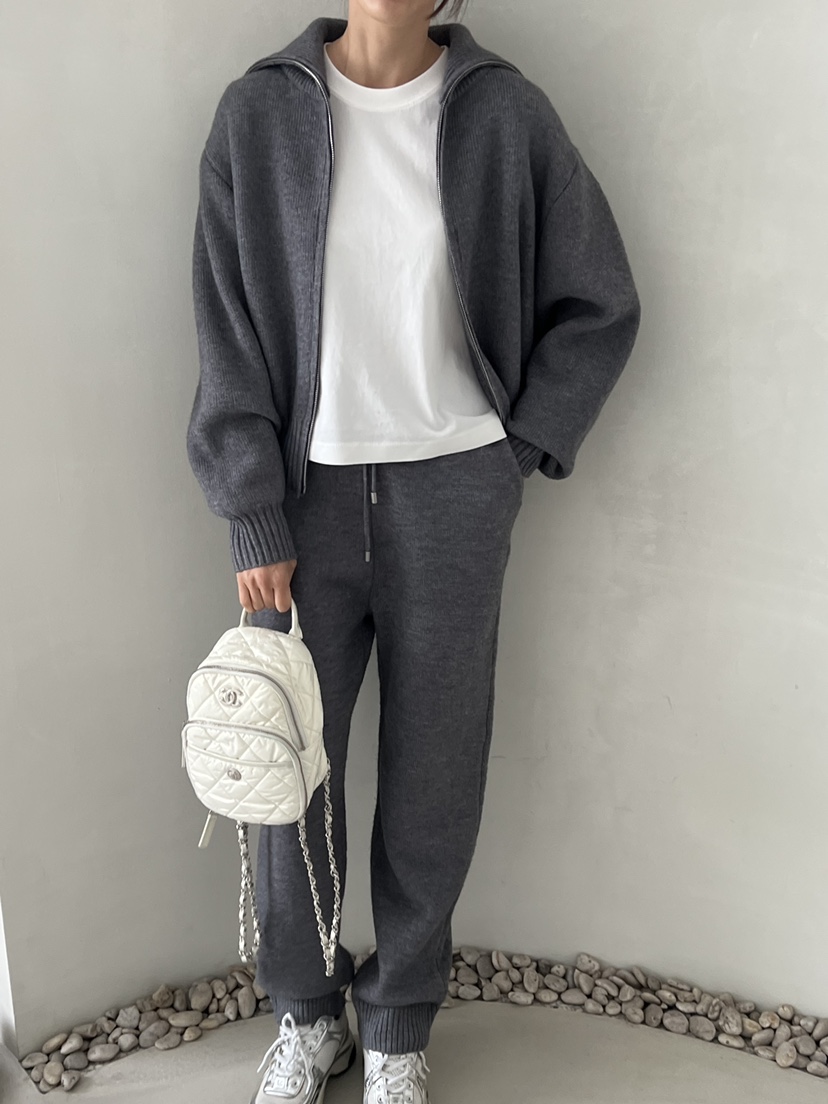 DEMAR韓國代購㊣女士新品熱賣推薦時尚真品休閑褲針織褲保暖DEMAR休閑褲