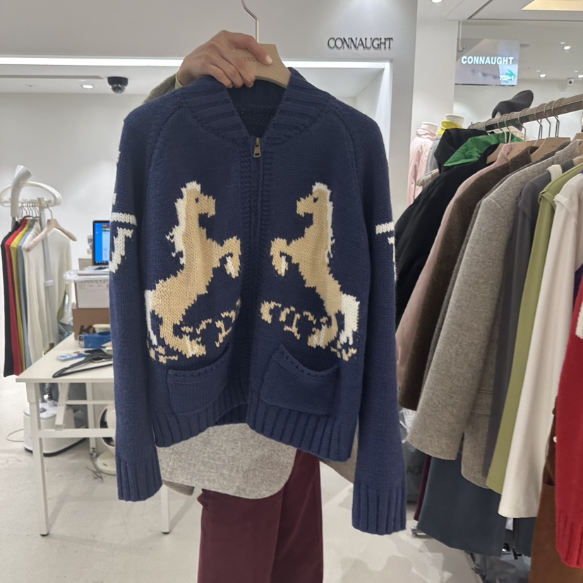 DAILYJUD東大門㊣實拍女士新款熱賣時尚人氣真品休閑毛衣拉鏈CONNAUGHT毛衣