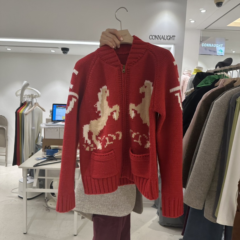 DAILYJUD東大門㊣實拍女士新款熱賣時尚人氣真品休閑毛衣拉鏈CONNAUGHT毛衣圖色2