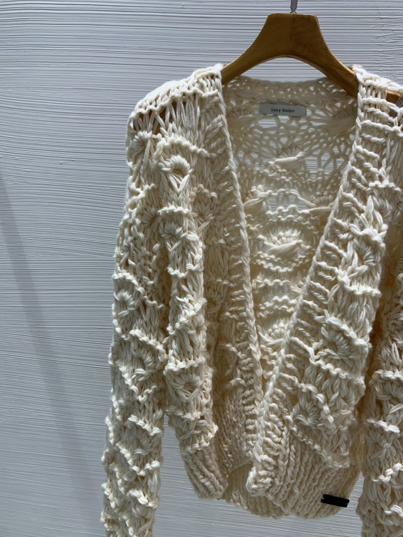 LUCY SALON東大門㊣實拍女士新品真品職業針織衫手工開衫絨LUCY SALON針織衫
