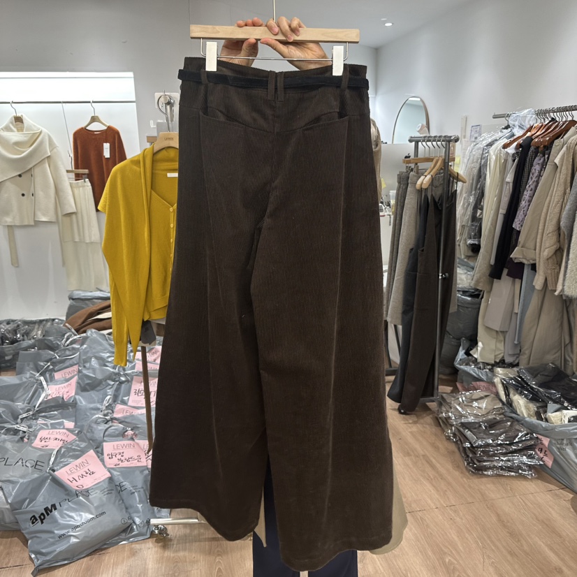 LEWIN東大門㊣代購女士新品職業人氣25秋冬真品休閑褲含腰帶LEWIN休閑褲