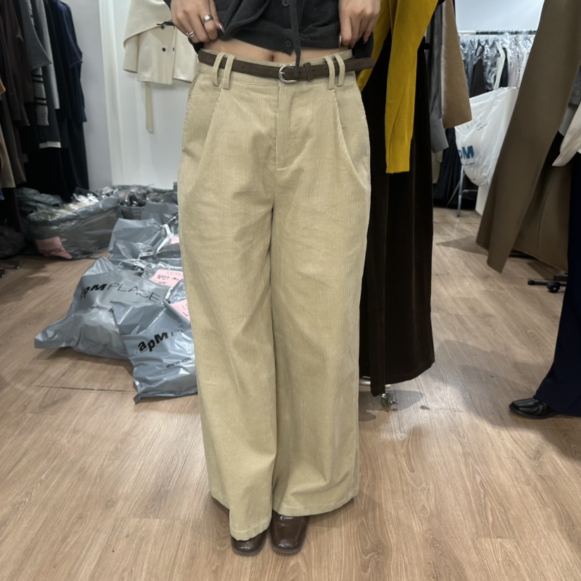 LEWIN東大門㊣代購女士新品職業人氣25秋冬真品休閑褲含腰帶LEWIN休閑褲圖色2