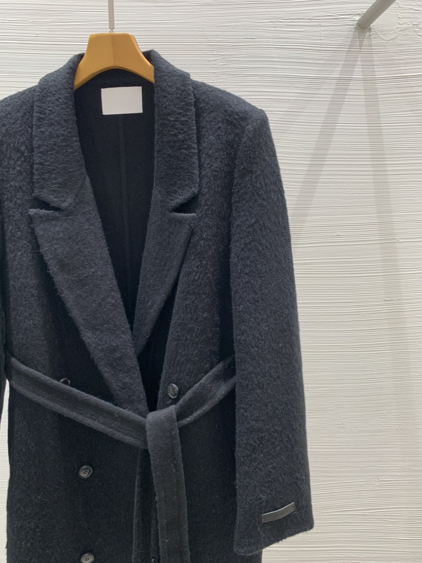 LUCY SALON東大門㊣直郵女士新品職業中長款大衣含腰帶羊駝LUCY SALON中長款大衣