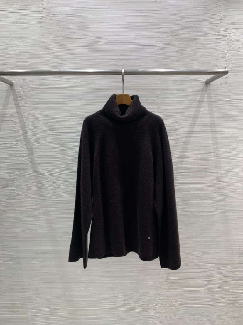 LUCY SALON東大門㊣代購女裝新款時尚休閑25秋冬針織衫高領寬松LUCY SALON針織衫圖色2棕色