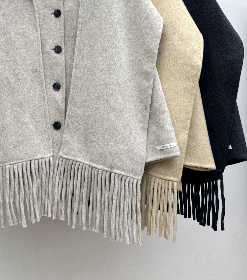 RE:FRESH-L東大門㊣代購女裝新款熱賣職業時尚中長款大衣披肩RE:FRESH中長款大衣