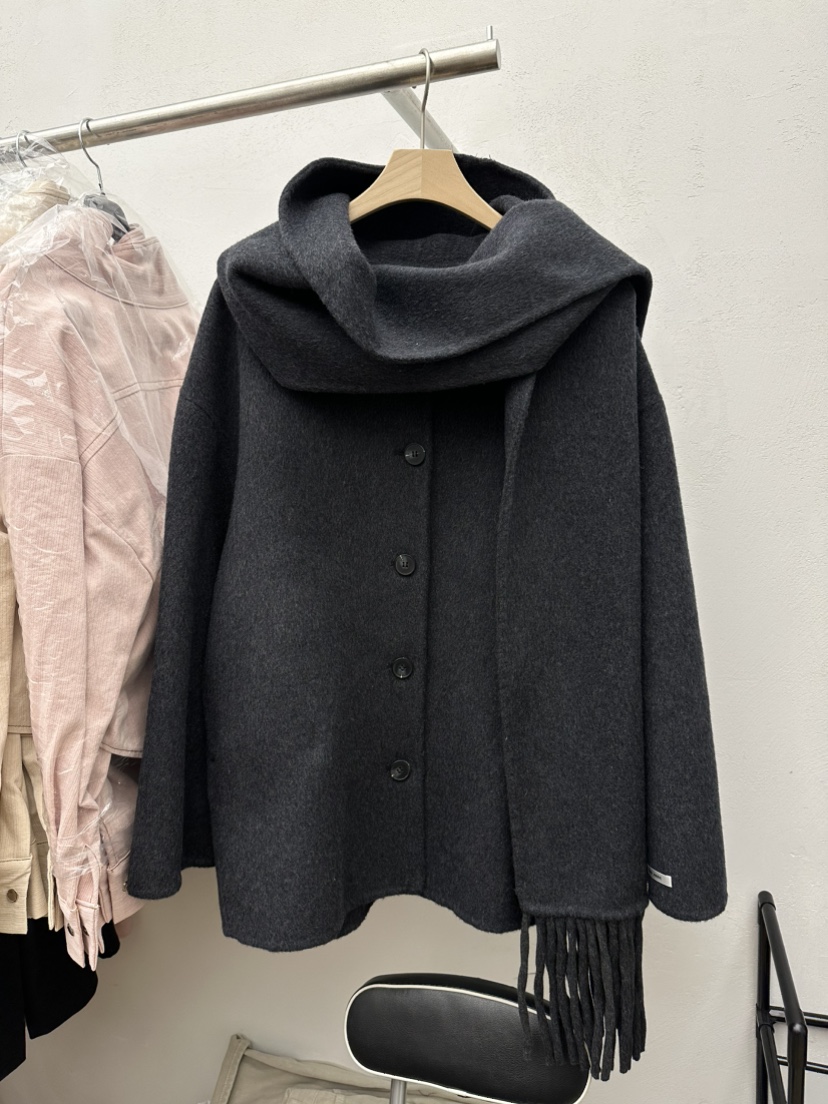 RE:FRESH-L東大門㊣代購女裝新款熱賣職業時尚中長款大衣披肩RE:FRESH中長款大衣圖色1