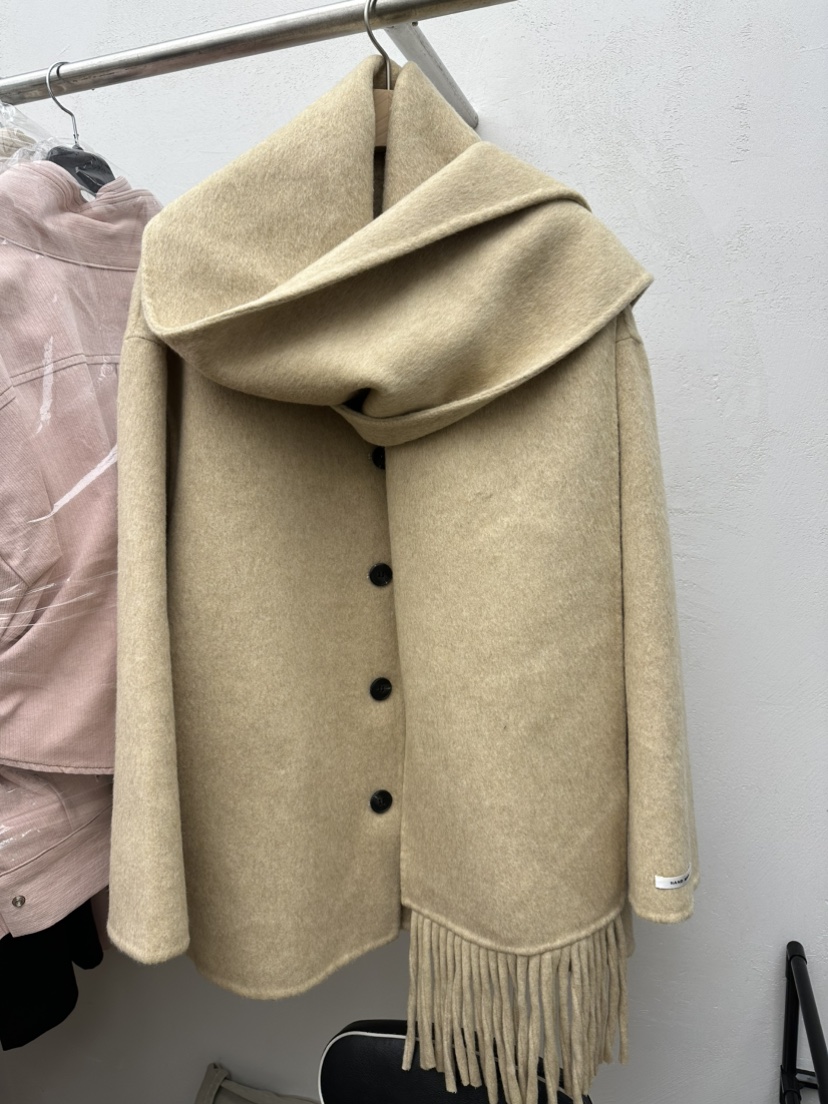 RE:FRESH-L東大門㊣代購女裝新款熱賣職業時尚中長款大衣披肩RE:FRESH中長款大衣圖色2