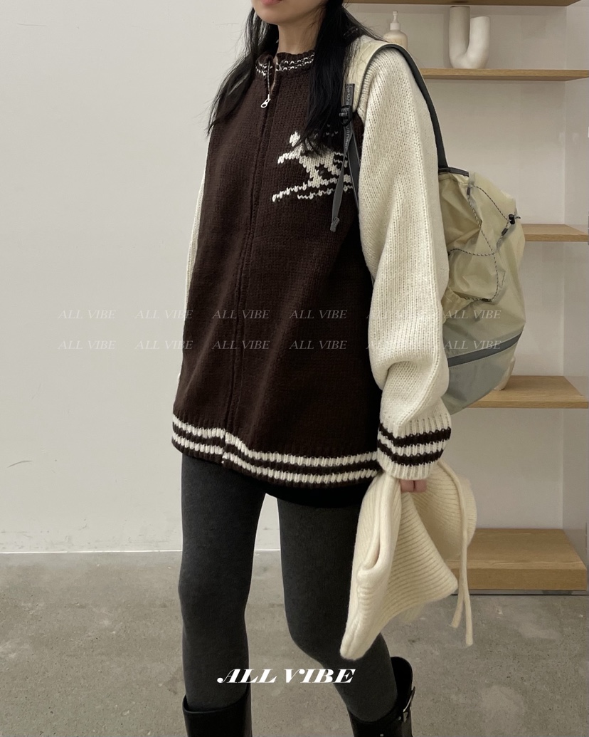 ALLVIBE韓國代購㊣女士新品休閑真品25秋冬人氣熱賣推薦毛衣ALLVIBE毛衣