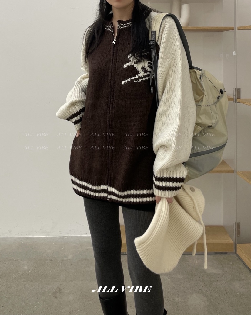 ALLVIBE韓國代購㊣女士新品休閑真品25秋冬人氣熱賣推薦毛衣ALLVIBE毛衣