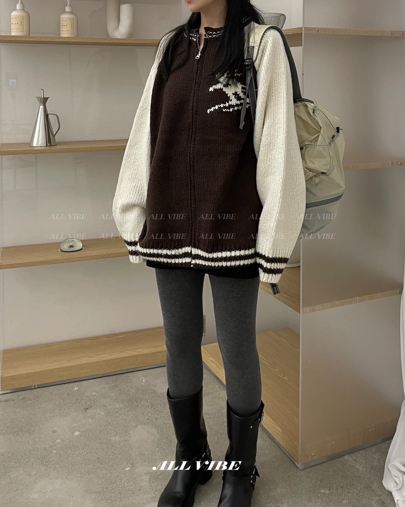 ALLVIBE韓國代購㊣女士新品休閑真品25秋冬人氣熱賣推薦毛衣ALLVIBE毛衣