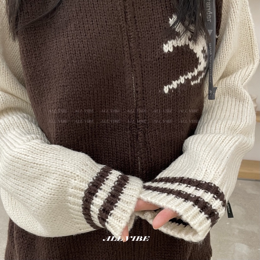 ALLVIBE韓國代購㊣女士新品休閑真品25秋冬人氣熱賣推薦毛衣ALLVIBE毛衣