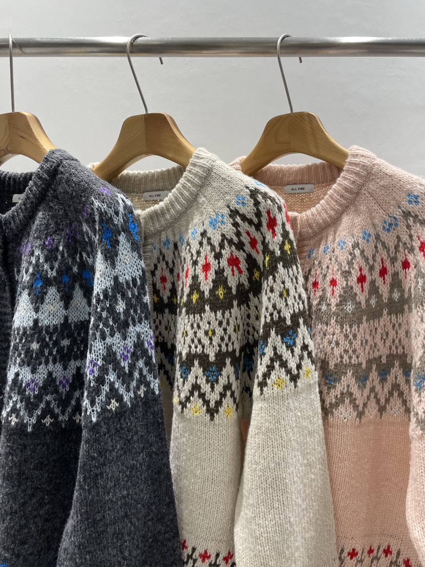 ALLVIBE韓國直郵㊣女裝新款職業25秋冬真品人氣時尚推薦針織衫ALLVIBE針織衫