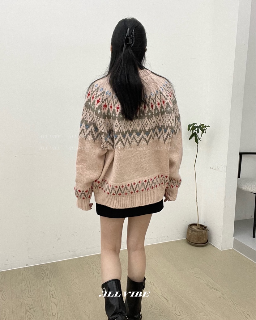 ALLVIBE韓國直郵㊣女裝新款職業25秋冬真品人氣時尚推薦針織衫ALLVIBE針織衫