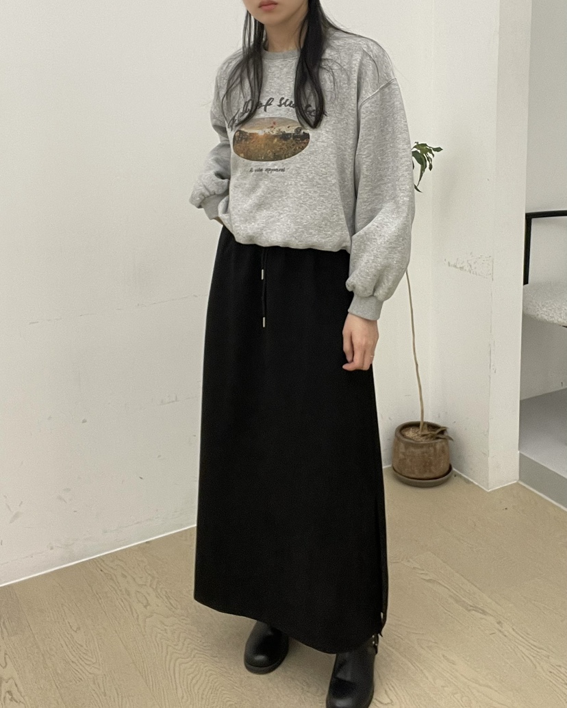 ALLVIBE東大門㊣代購女裝新品25秋冬真品職業時尚長裙絨面革ALLVIBE長裙