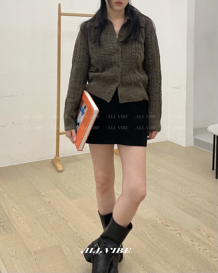 ALLVIBE韓國直郵㊣女士新品時尚熱賣職業25秋冬人氣推薦針織衫ALLVIBE針織衫