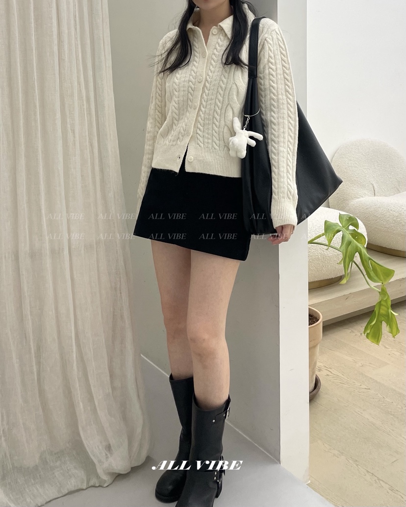 ALLVIBE韓國直郵㊣女士新品時尚熱賣職業25秋冬人氣推薦針織衫ALLVIBE針織衫