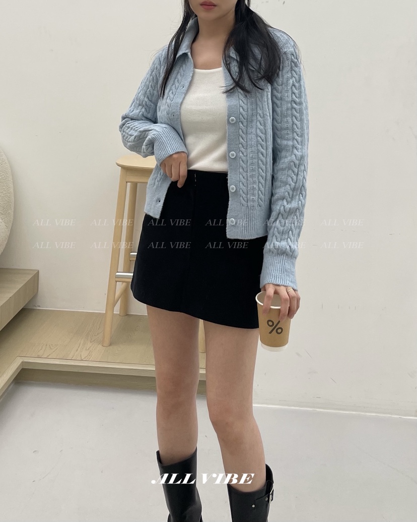 ALLVIBE韓國直郵㊣女士新品時尚熱賣職業25秋冬人氣推薦針織衫ALLVIBE針織衫