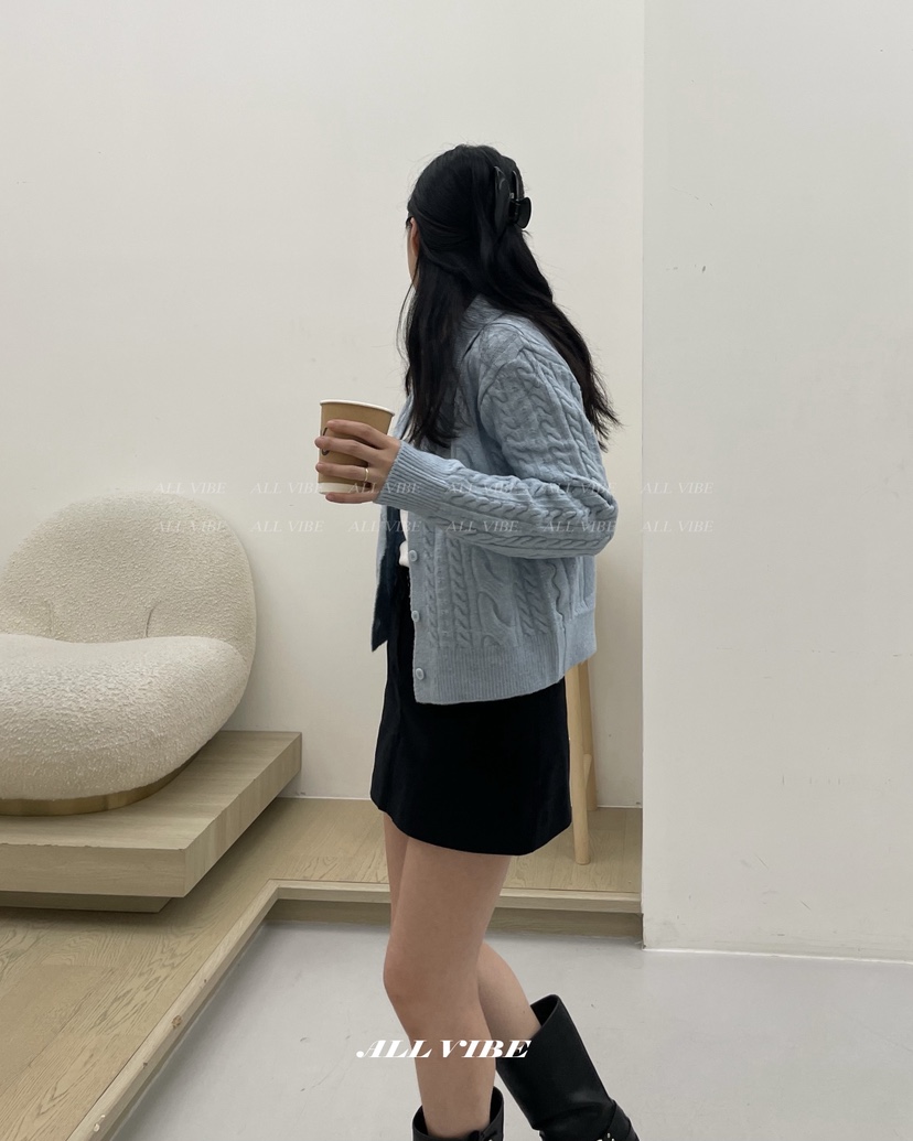 ALLVIBE韓國直郵㊣女士新品時尚熱賣職業25秋冬人氣推薦針織衫ALLVIBE針織衫