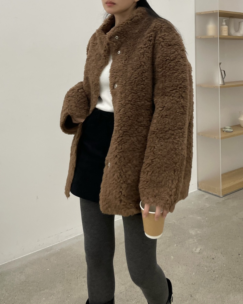 ALLVIBE韓國直郵㊣女裝新款休閑人氣真品推薦職業25秋冬短款大衣ALLVIBE短款大衣