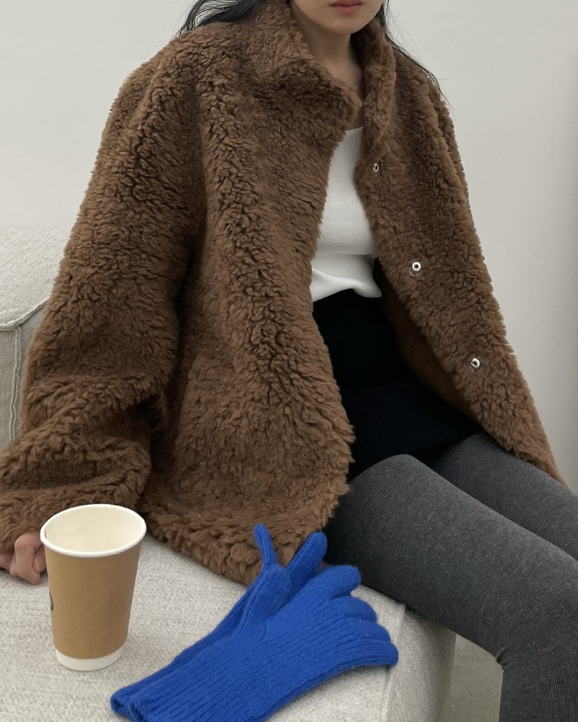 ALLVIBE韓國直郵㊣女裝新款休閑人氣真品推薦職業25秋冬短款大衣ALLVIBE短款大衣