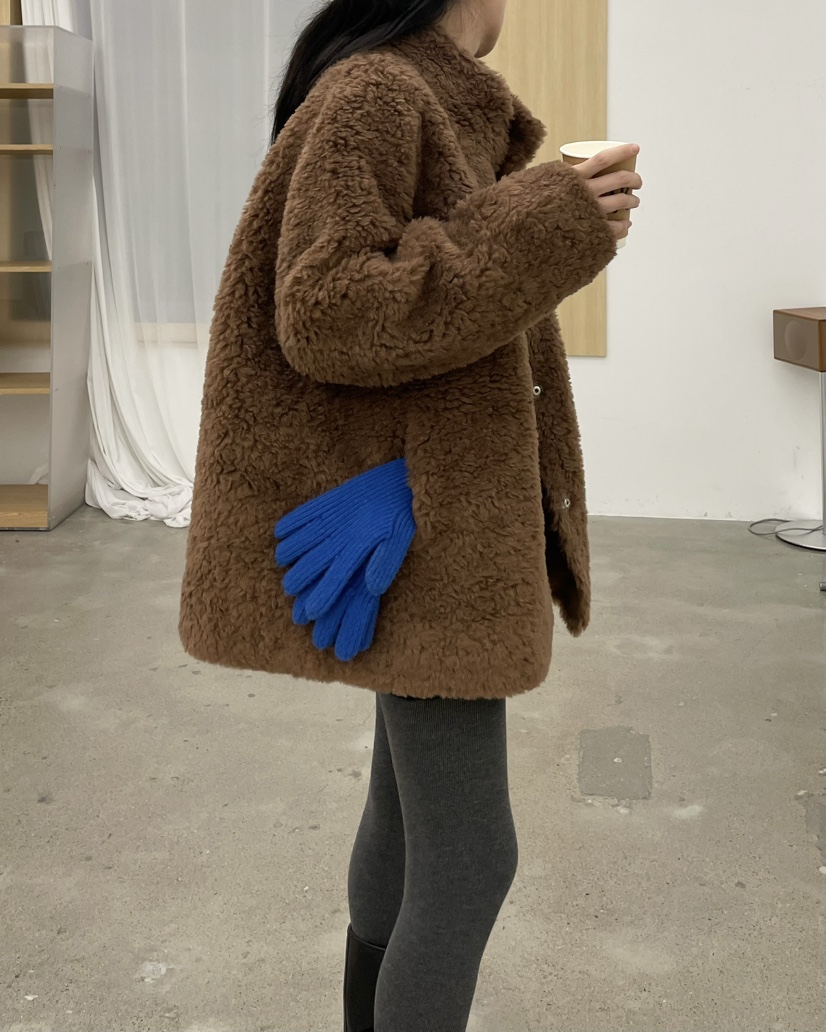 ALLVIBE韓國直郵㊣女裝新款休閑人氣真品推薦職業25秋冬短款大衣ALLVIBE短款大衣