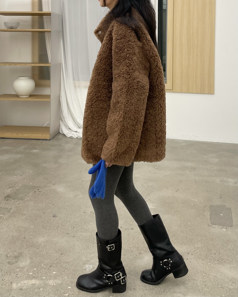 ALLVIBE韓國直郵㊣女裝新款休閑人氣真品推薦職業25秋冬短款大衣ALLVIBE短款大衣