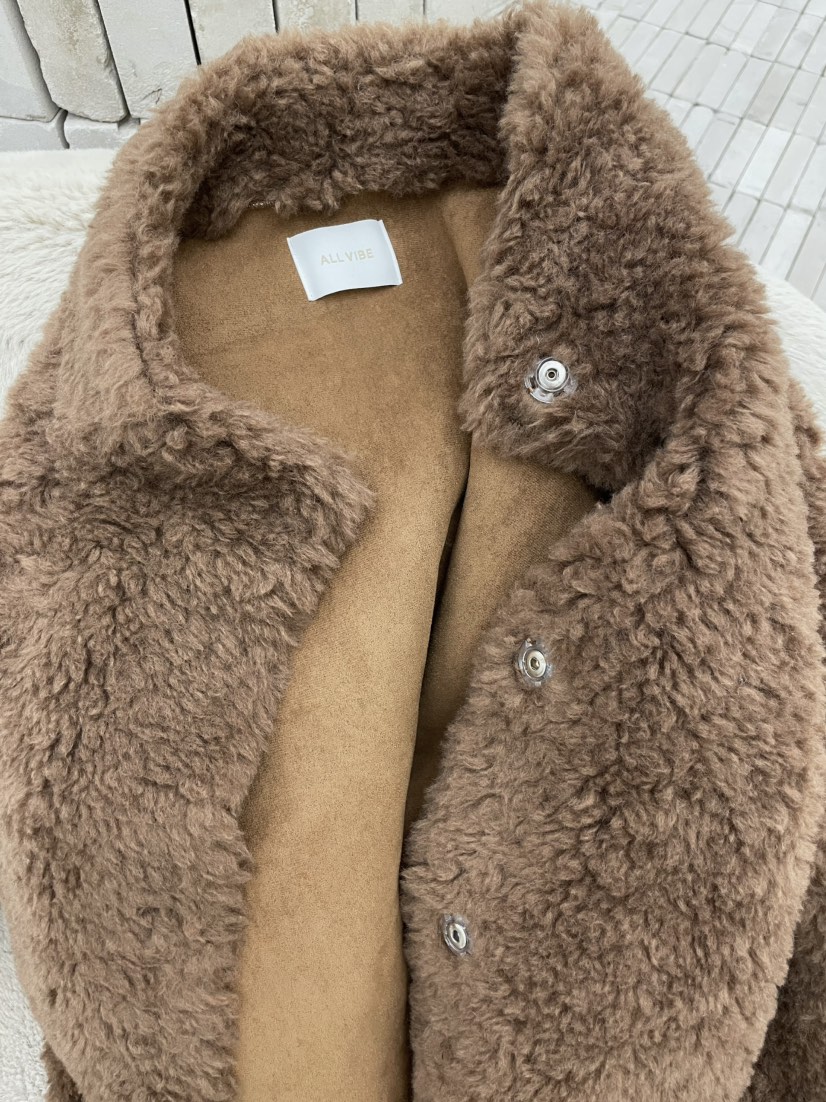 ALLVIBE韓國直郵㊣女裝新款休閑人氣真品推薦職業25秋冬短款大衣ALLVIBE短款大衣