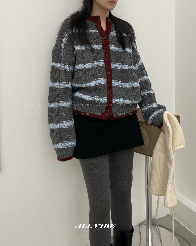 ALLVIBE韓國代購㊣女裝新款推薦熱賣人氣25秋冬職業休閑毛衣ALLVIBE毛衣