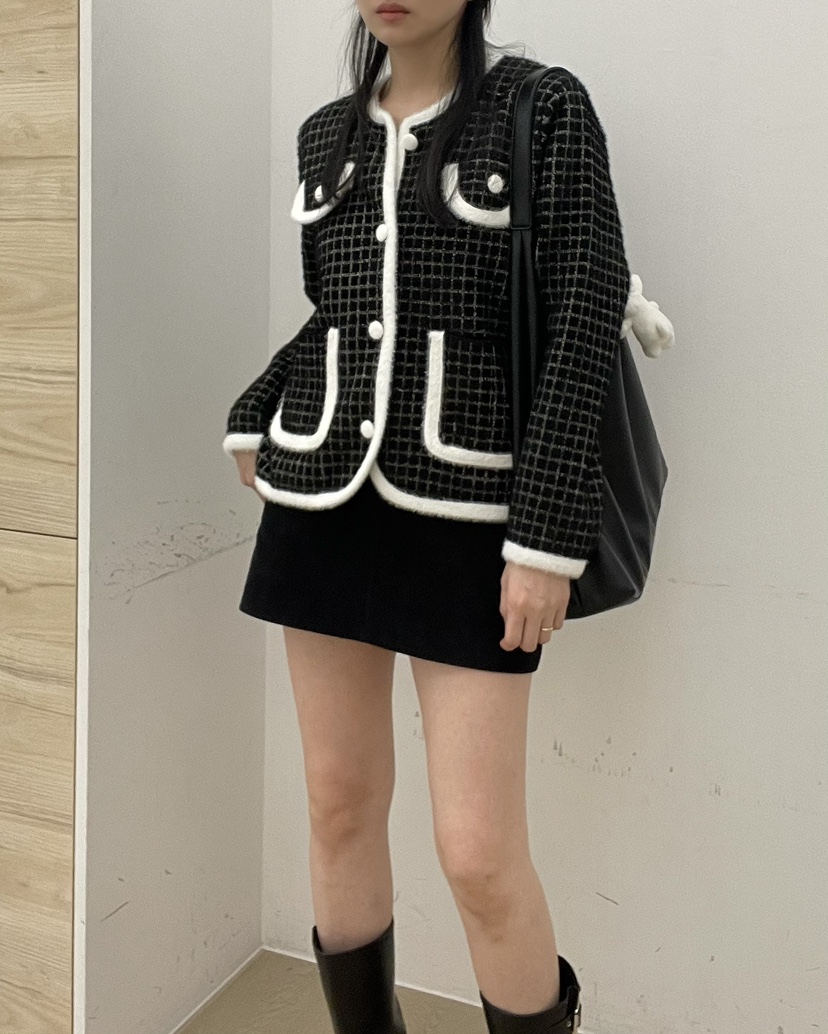 ALLVIBE東大門㊣代購女士新品25秋冬人氣休閑推薦熱賣夾克口袋ALLVIBE夾克