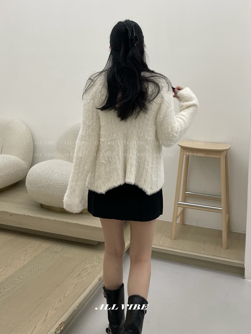 ALLVIBE東大門㊣代購女士新品時尚休閑25秋冬真品職業針織衫ALLVIBE針織衫