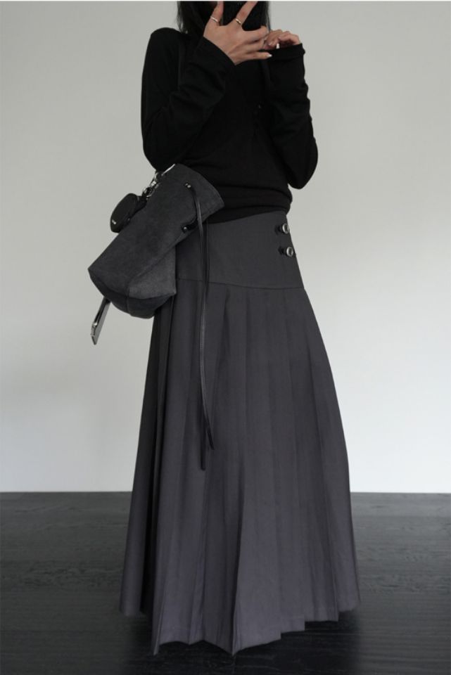 LIVE FOREVER東大門㊣代購女士新款人氣推薦休閑職業時尚長裙LIVE FOR_EVER長裙