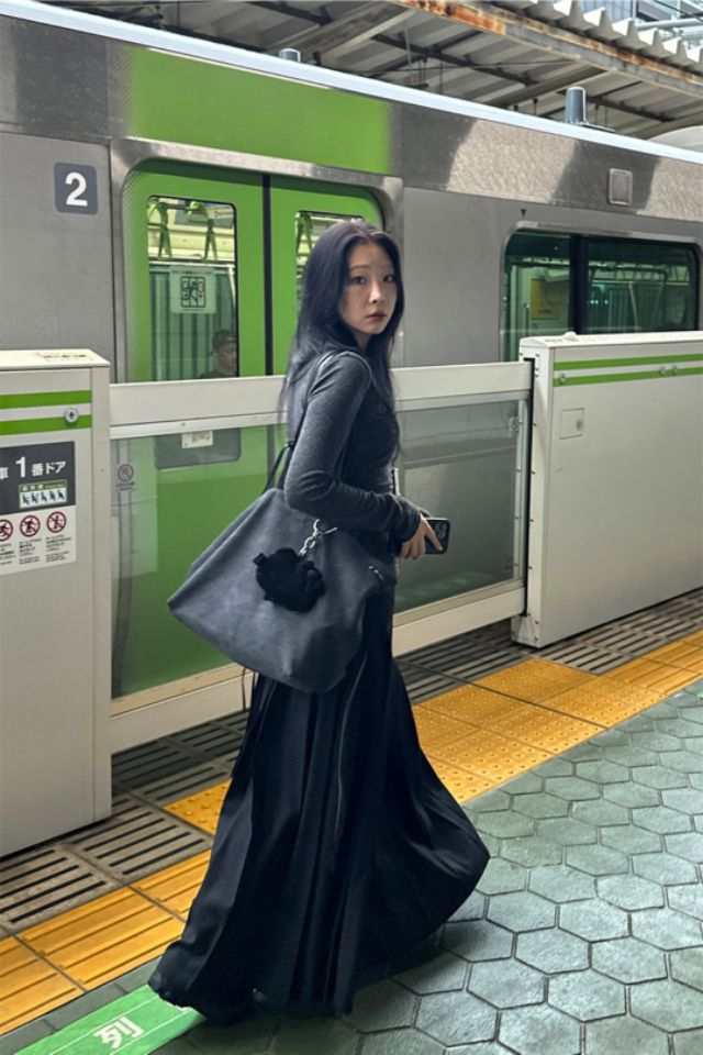 LIVE FOREVER東大門㊣代購女士新款人氣推薦休閑職業時尚長裙LIVE FOR_EVER長裙