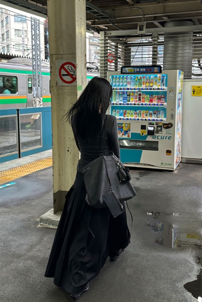 LIVE FOREVER東大門㊣代購女士新款人氣推薦休閑職業時尚長裙LIVE FOR_EVER長裙