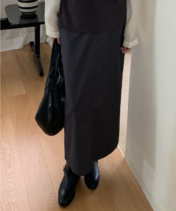 LIVE FOREVER東大門㊣代購女士新品真品熱賣職業人氣長裙系帶LIVE FOR_EVER長裙