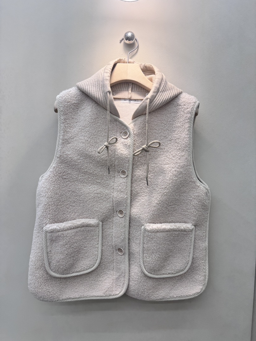 NOTHING東大門㊣代購女士新品推薦時尚休閑25秋冬人氣真品馬甲NOTHING馬甲圖色2