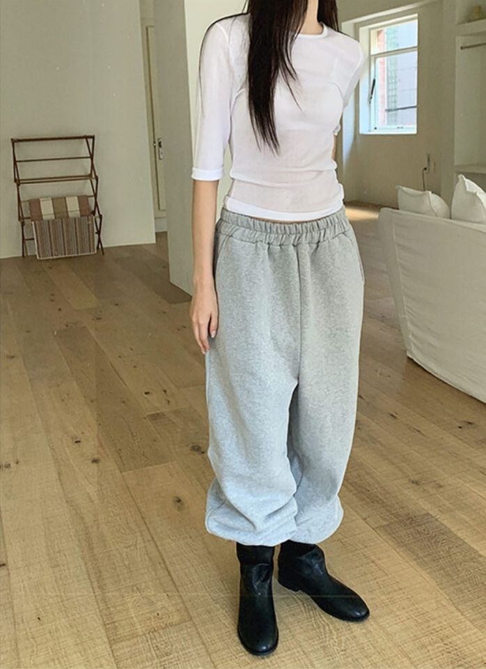 LIVE FOREVER韓國代購㊣女士新款推薦人氣時尚休閑真品休閑褲LIVE FOR_EVER休閑褲