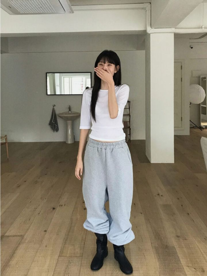 LIVE FOREVER韓國代購㊣女士新款推薦人氣時尚休閑真品休閑褲LIVE FOR_EVER休閑褲