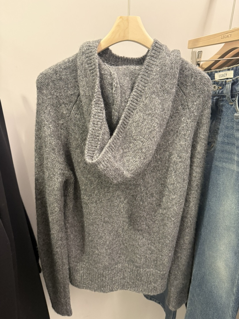 LEGACY韓國代購㊣女裝新款推薦熱賣職業休閑毛衣羊駝毛兜帽LEGACY毛衣