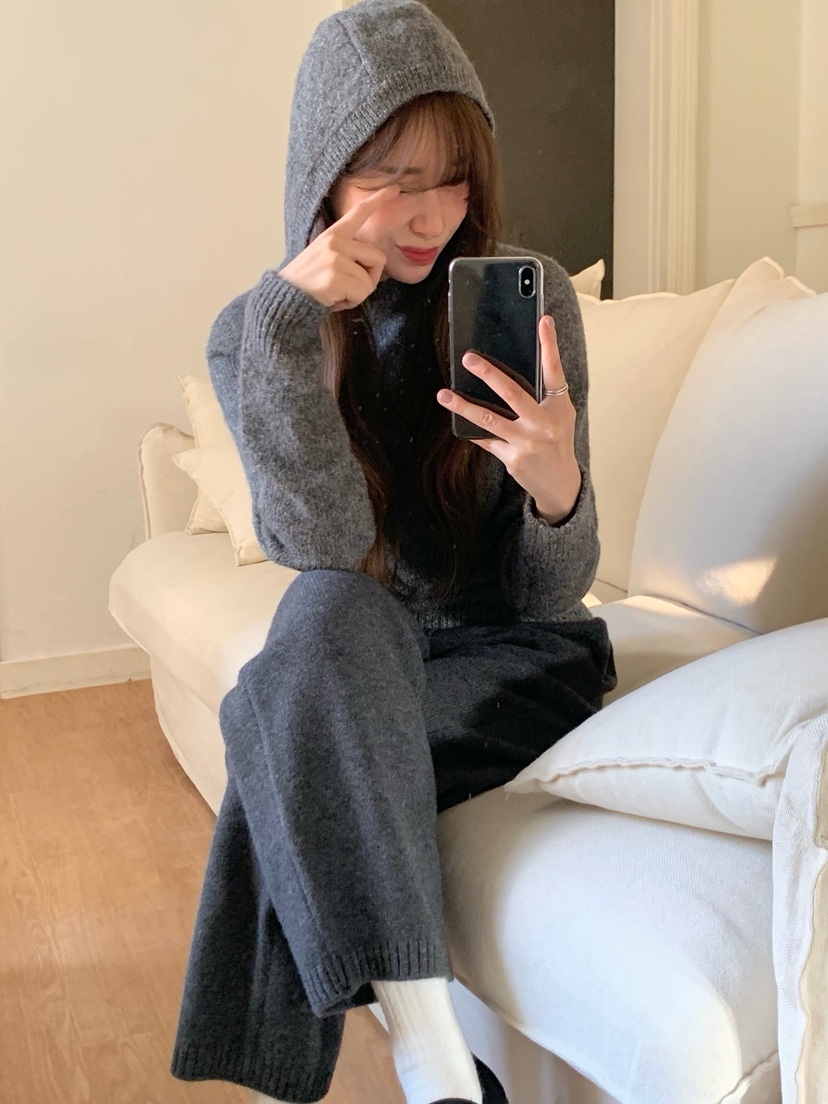 LEGACY韓國代購㊣女裝新款推薦熱賣職業休閑毛衣羊駝毛兜帽LEGACY毛衣